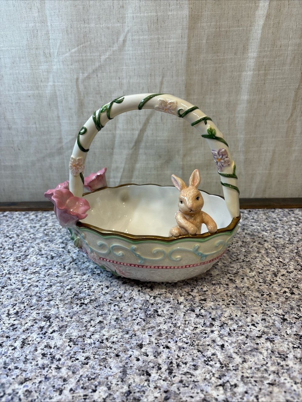 In time for Easter-Avon Springtime Collection Ceramic Easter Bunny Basket